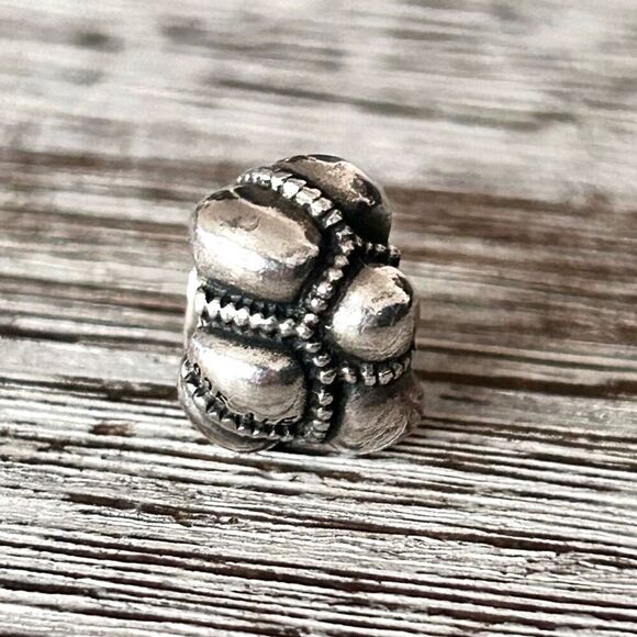 PANDORA Journey Silver Bumpy Bead Charm ALE 925 Preloved, Excellent - Picture 2 of 10